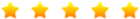 Five-star customer review rating